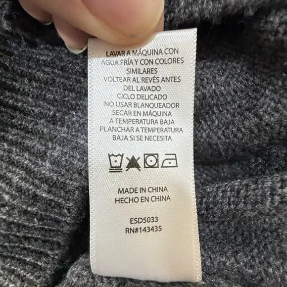 Beach Lunch Lounge Gray Collared V-neck Sweater Dress Size S 4-6 NWT BLL - Picture 11 of 12